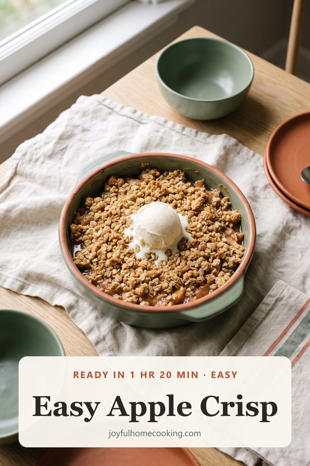 Easy apple crisp Pinterest image