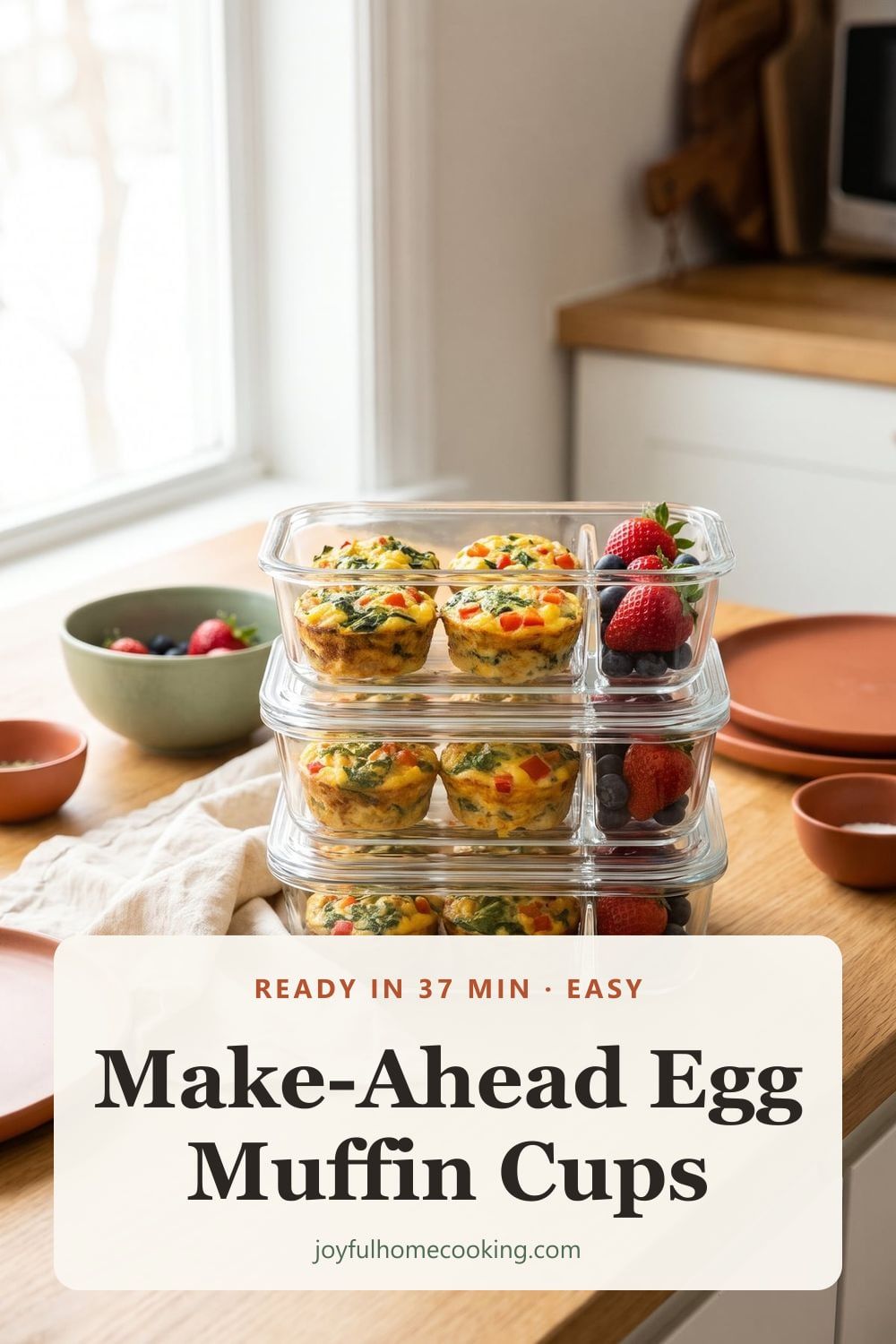Ham and veggie egg muffin cups Pinterest image