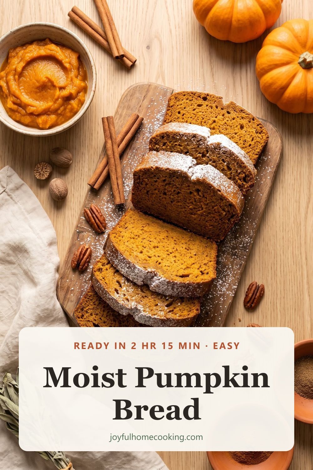 Moist pumpkin bread Pinterest image