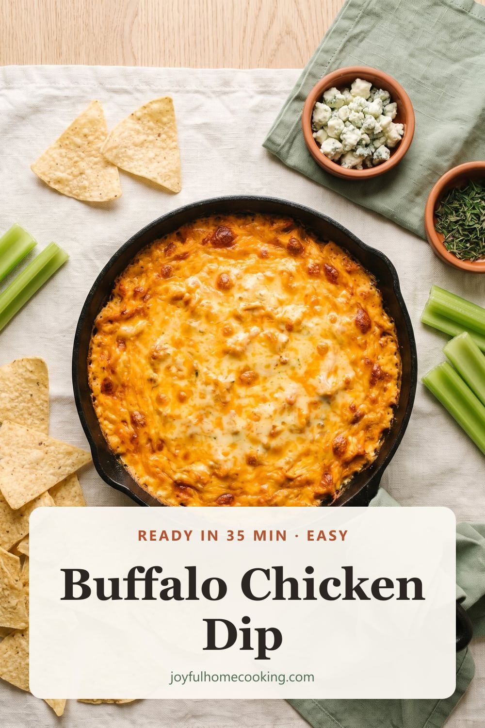 Buffalo chicken dip Pinterest image