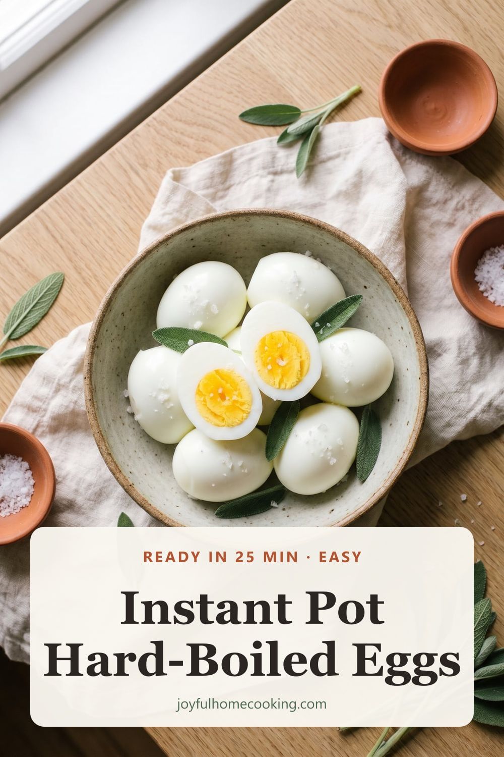 Instant Pot hard-boiled eggs Pinterest image