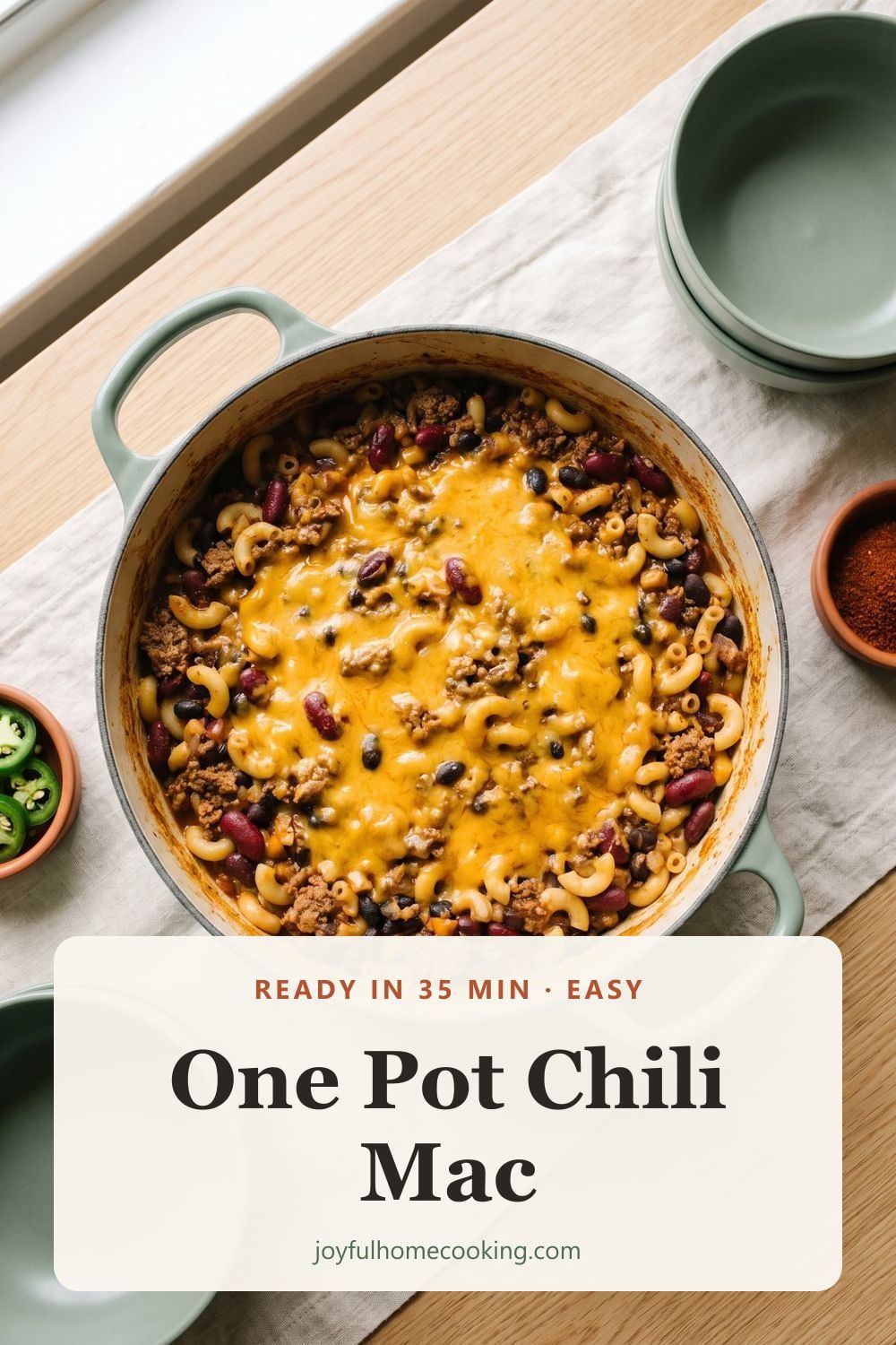 One pot chili mac Pinterest image
