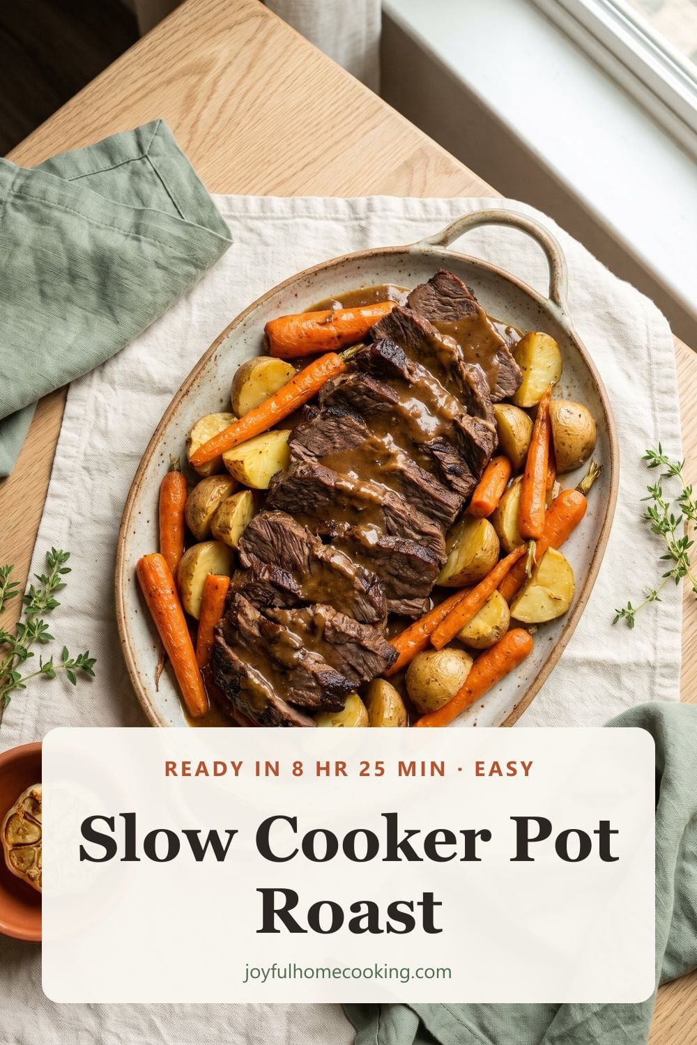 Slow cooker pot roast Pinterest image